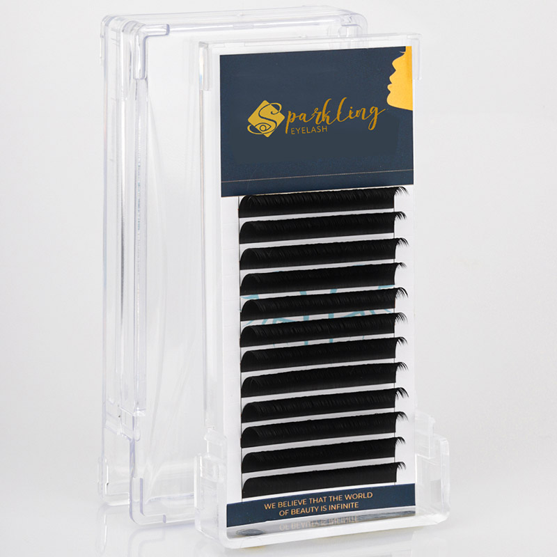 مژه های 12 نواری Easy Fan Volume Lash 0.07 D Curl Korean PBT Meshes
