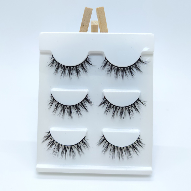 3 Pairs Pack Luxury Faux Mink 3D Silk Lashes مژه های مصنوعی