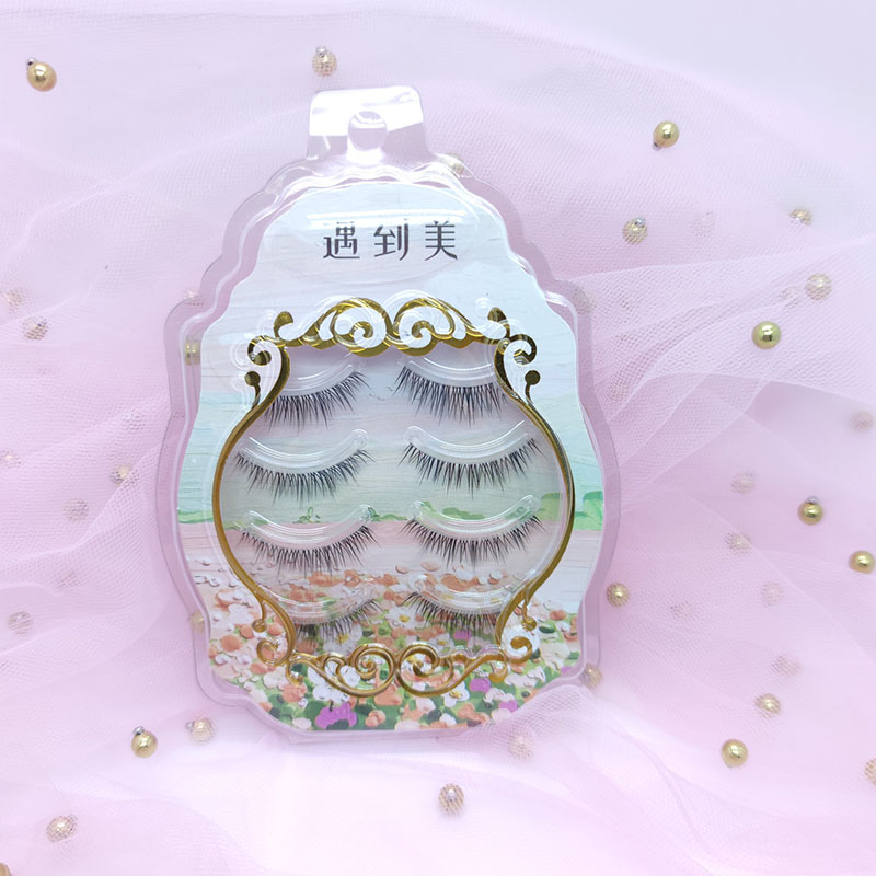 3D Faux Mink Lashes 4 جفت مژه مصنوعی با حجم باند شفاف