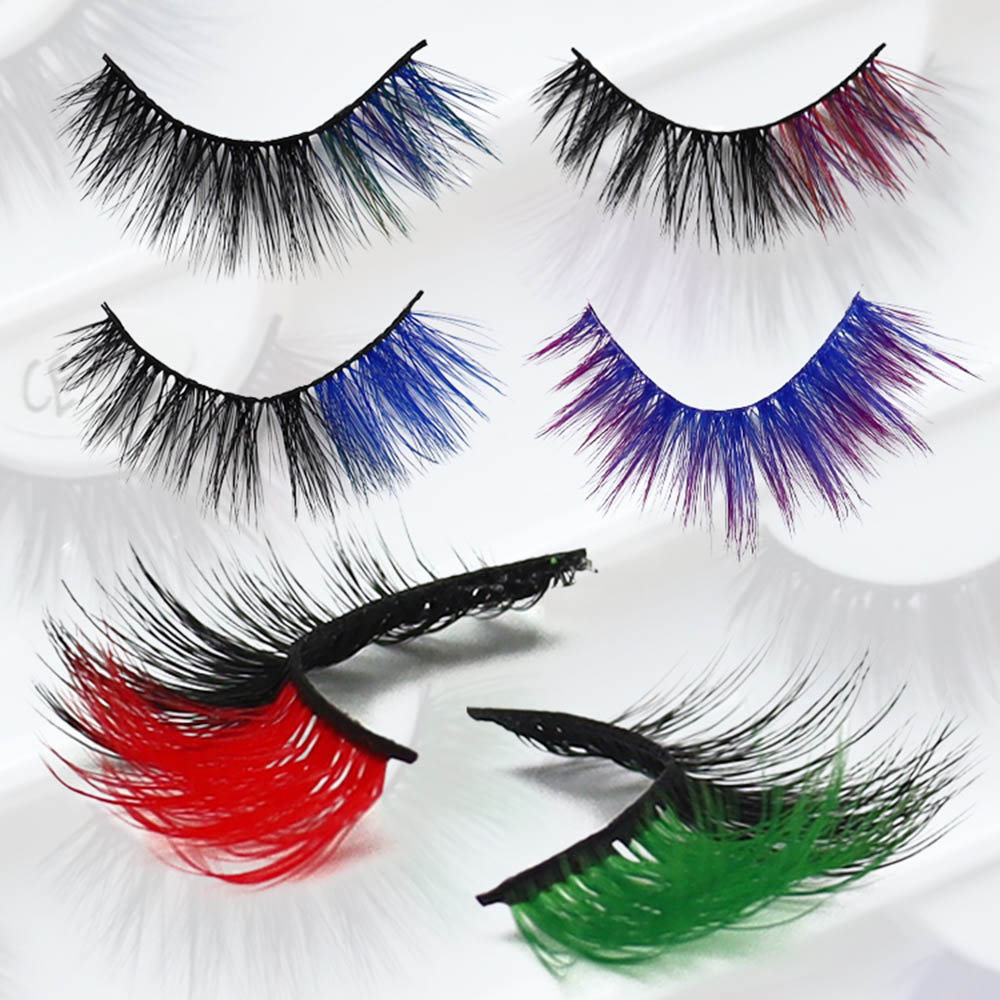 مژه های رنگی Wispy Faux